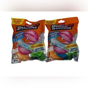 Zuru buncho ballons reusable water‎ balloons magma seal pack of 2 each 6pcs